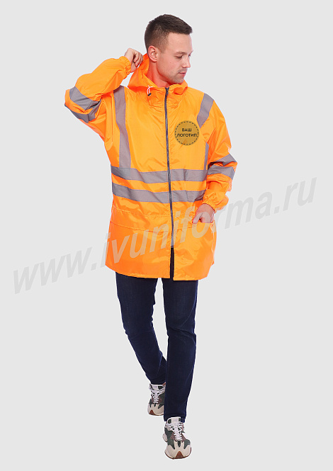 Ветровка сигнальная мужская (промо) арт. Р-10-36-ОКС